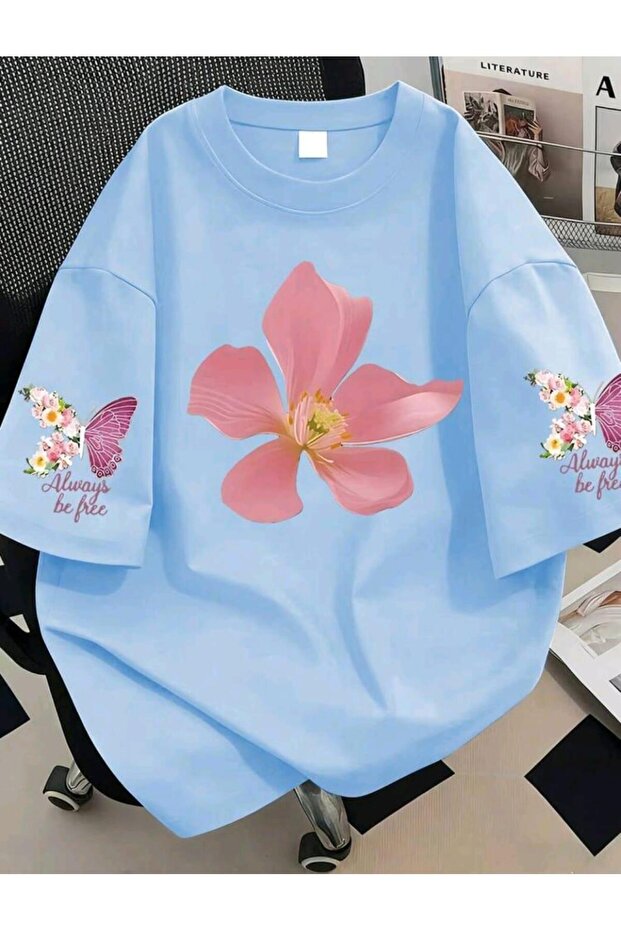 Trend Modell New Season Printed Fabric Oversized Tshirt
