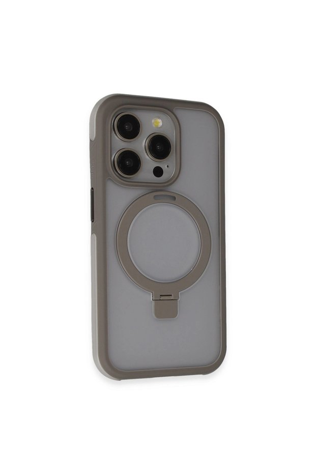 Joko Apple iPhone 15 Pro Max Zorda Airbag Magsafe Stand Cover - Titan Gray