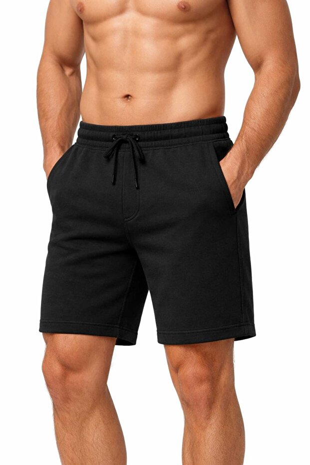MODA İLEMA Erkek Şort Spor Pamuklu Rahat Kalıp Cepli Yazlık Şort S-7XL Büyük Beden 5 Renk