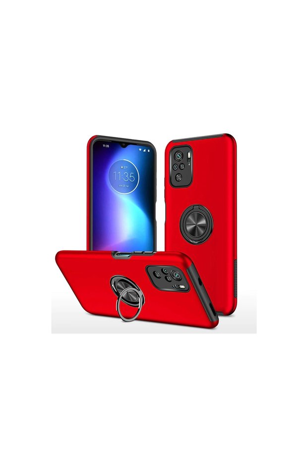 Xiaomi Poco F3 Case Elite Ring Cover - Red