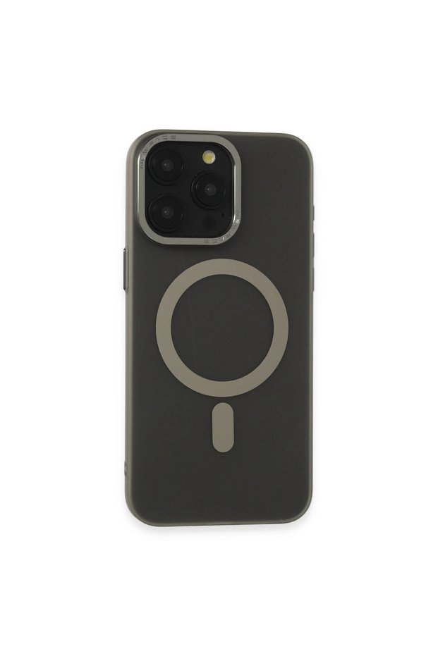 Apple iPhone 15 Pro Max Case Lodos Magneticsafe Matte Cover - Titan Gray