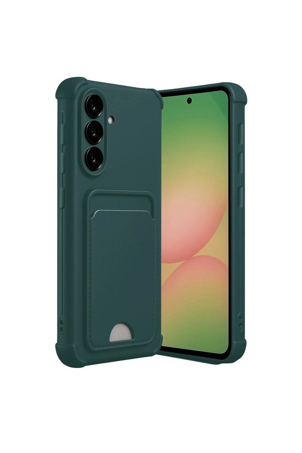 Samsung galaxy a17 5g kelvin business card silicone case - dark green