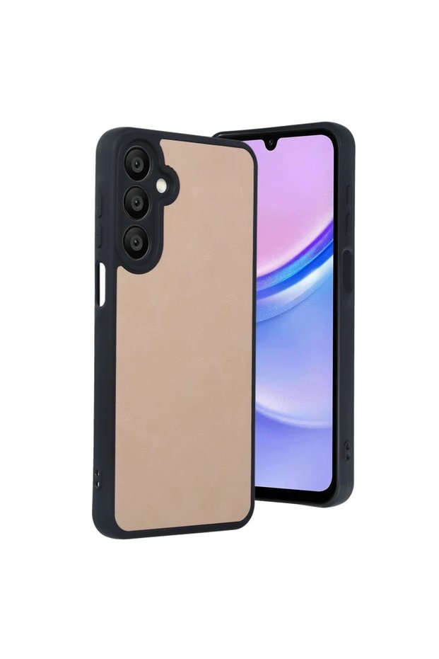 Samsung Galaxy A15 4g Case Aras Leather Cover - Powder