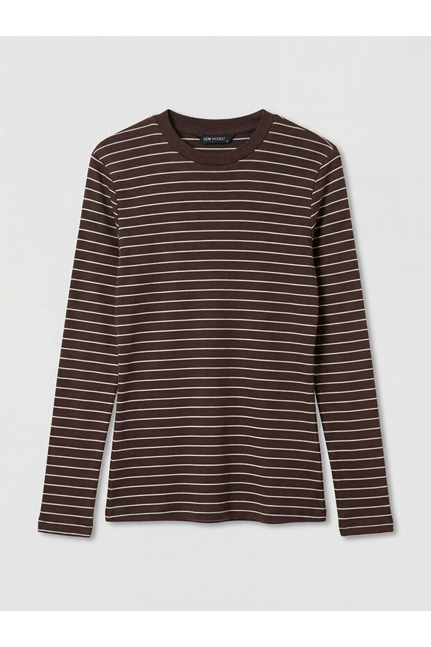 Lcw Modestmixed Crew Neck Striped Women's T-Shirt