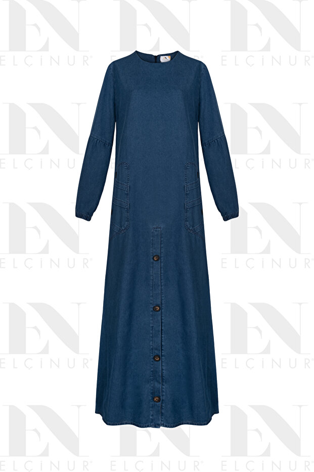 26244 Women's Denim Dress Modern Long Relaxed Fit