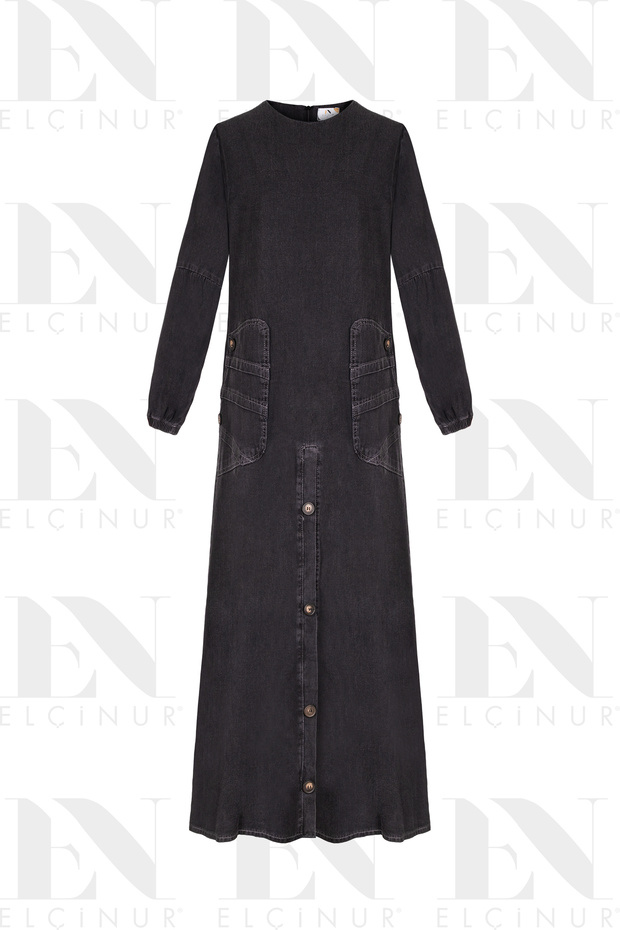 26244 Women's Denim Dress Modern Long Relaxed Fit