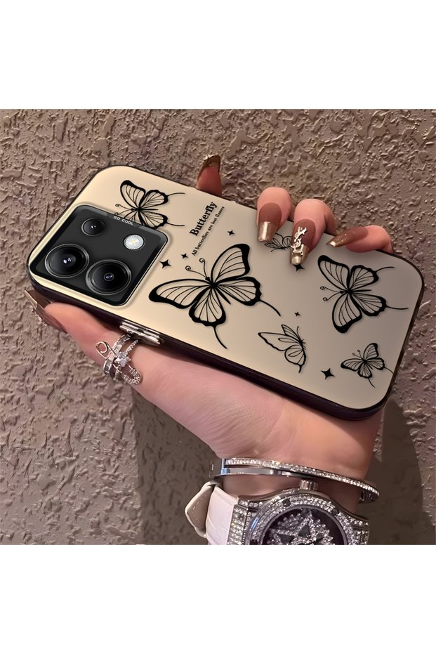Poco X6 Compatible Evil Eye Butterfly Patterned, Full Coverage Protection, Stylish Case