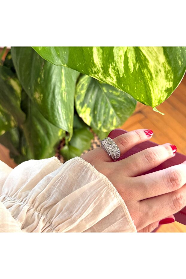 Mix Stone Rectangular Sparrow Ring - 1