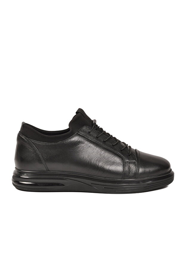Black Genuine Leather (Large Size) Men's Casual Shoes