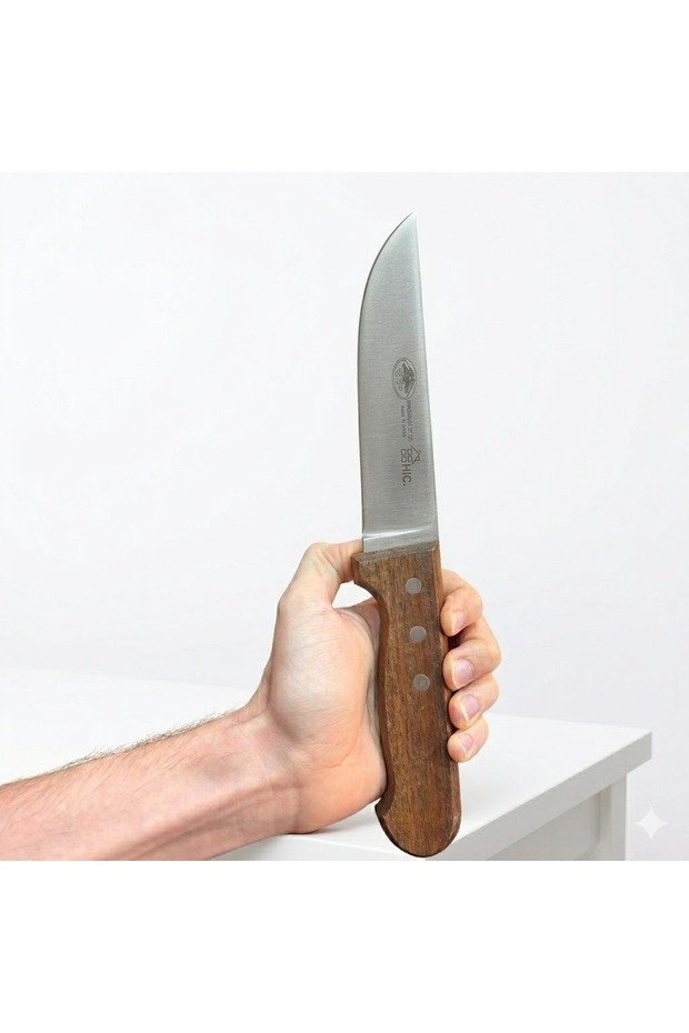 🔪 سكين تقطيع احترافي 12.5 سم – حدة قوية بتصميم أنيق ومقبض خشبي مريح