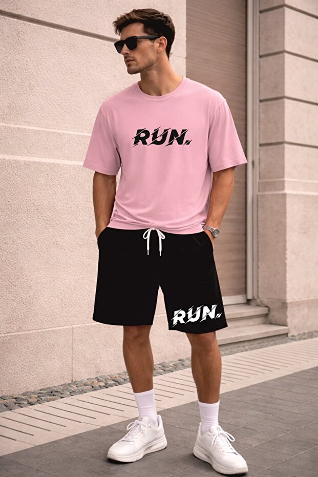 Run. Essential Women's / Men's Unisex T-Shirt Shorts Set Oversized