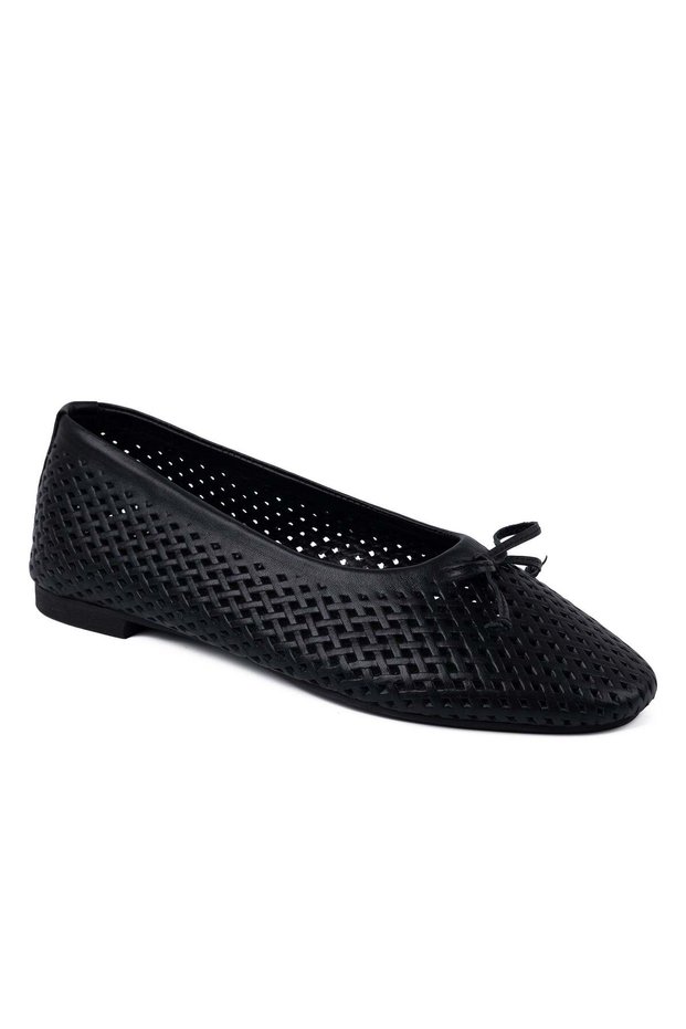 1003 26Ya Women's Daily Ballerina Shoes Black