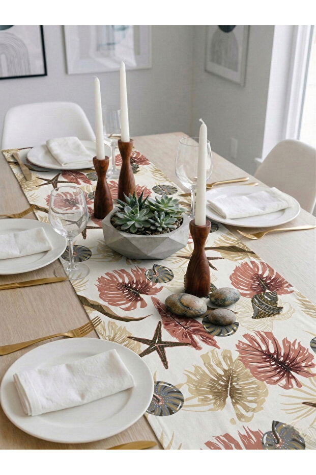 Premium Duck Fabric Liquid Proof Table Runner – Stain Resistant Digital Print Pcs |   Different Pattern Options