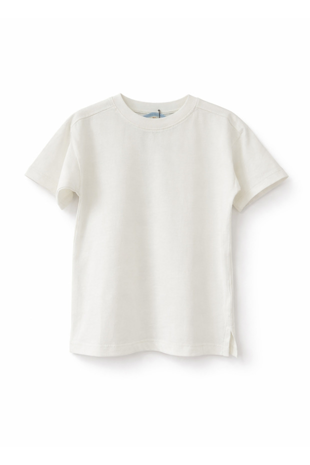 Unisex Kids Ecru Basic T-Shirt 100% Cotton Crew Neck Short Sleeve Combed Cotton T-Shirt - 2-14 Years