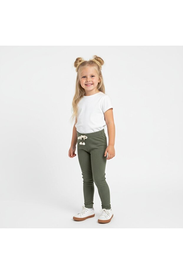 Ribana Combed Cotton Girls' Leggings