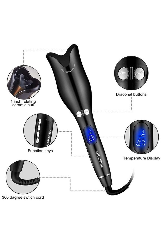 Multi-Automatic Hair Curler HICITI Hair Curling Iron LCD Ceramic Rotating Hair Waver Magic Curling W