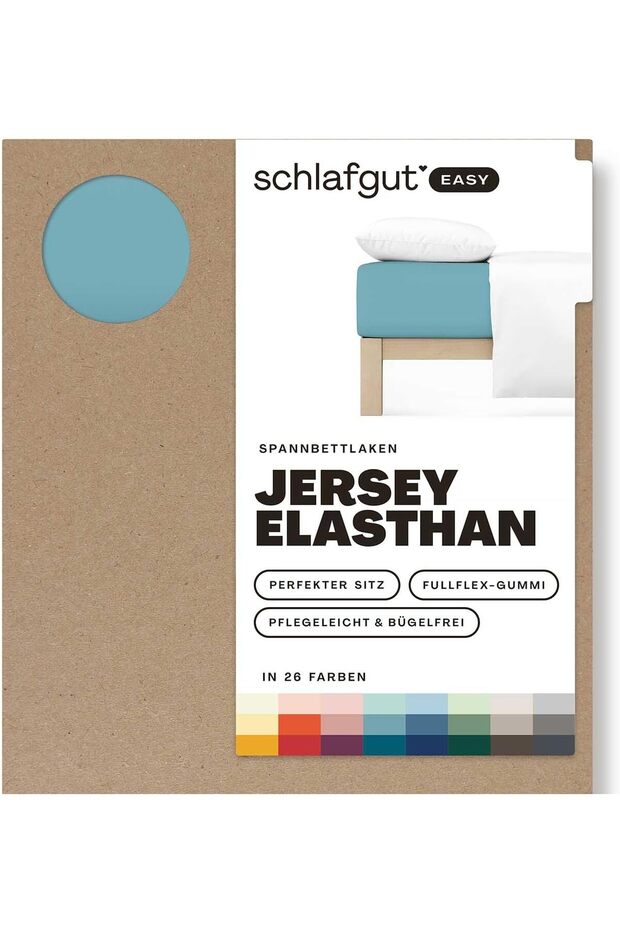 Schlafgut Easy Jersey Elastan Elastic Fitted Sheet 90 X 190 to 100 X 220