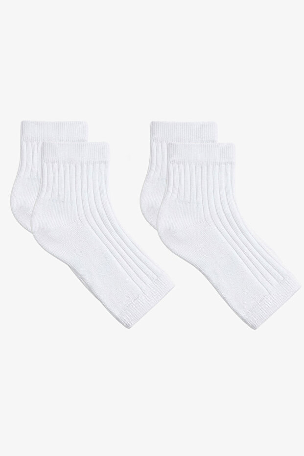 2 Pairs of Ribbed Toeless Women's Socks