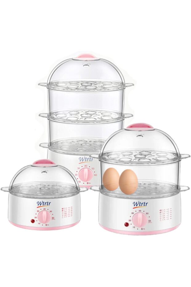 Timed Large Capacity Egg Boiler, 8 or 24 Egg Cooker, Egg Steamer Maker, Multi Function Breakfa