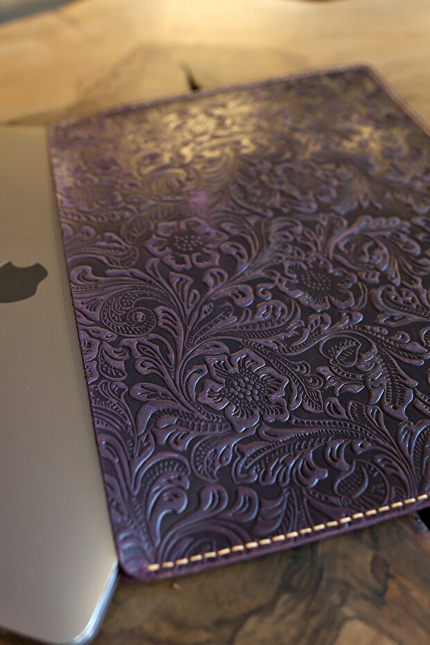 MacBook Case Rose Genuine Leather Stylish Practical Handmade.Birthday&Mother's Day&Valentine's Day Gift