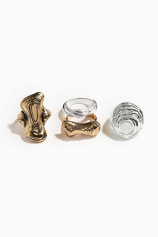 4-pack fluted rings