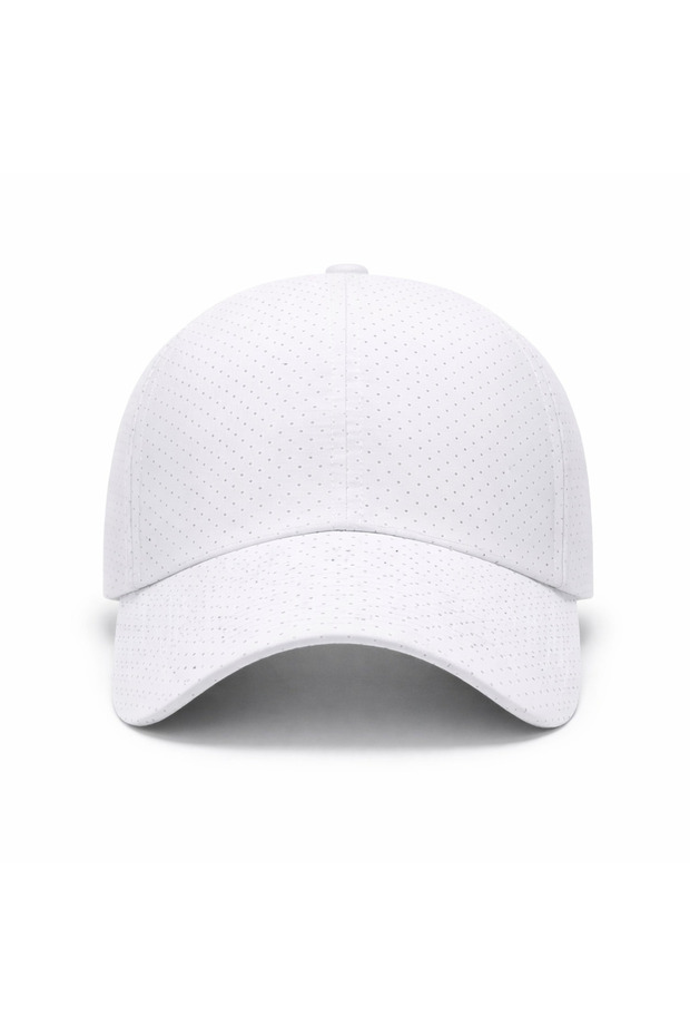 White Unisex Sports Hat Breathable Anti-Sweat Adjustable Casual Baseball Cap