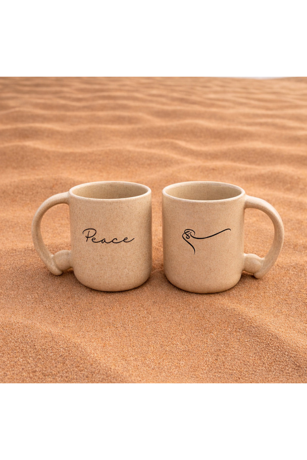 - UAE Peace Calligraphic Ball Mug – Sand color