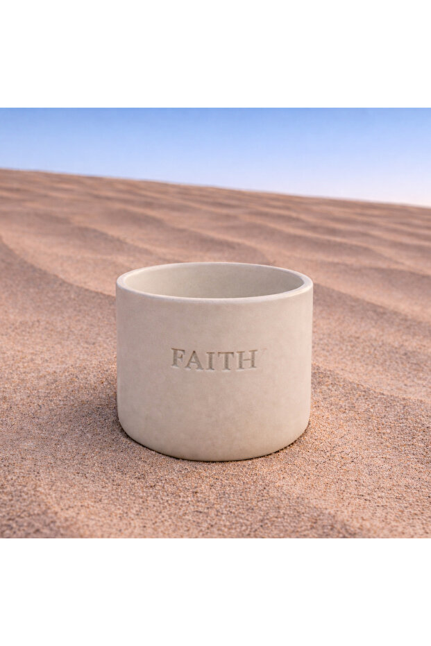- UAE Faith Engraved Single Ceramic Cup -Large- Desert Color