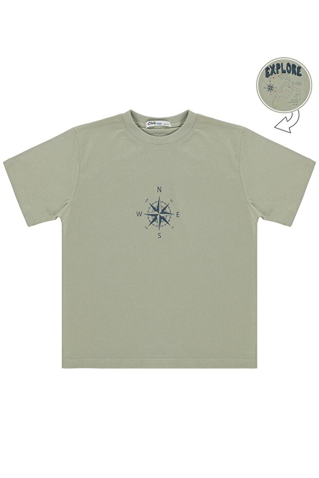 Explore Printed T-Shirt for Ages 6-9 - Gray
