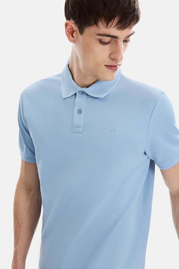 Mavi Regular Fit Örme Polo Yaka Tişört
