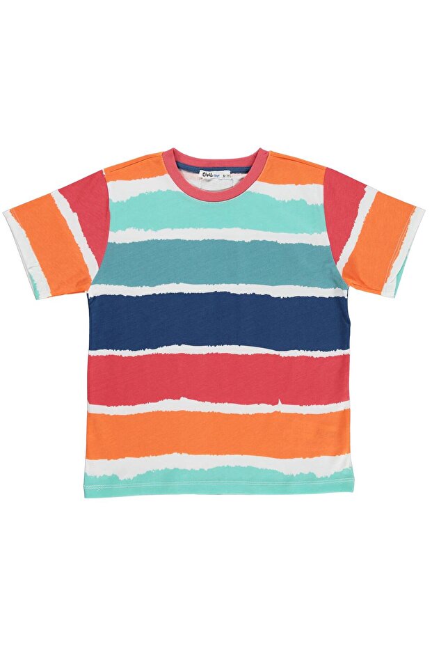 Colorful Wave 10-13 Years Old T-Shirt - Off-White