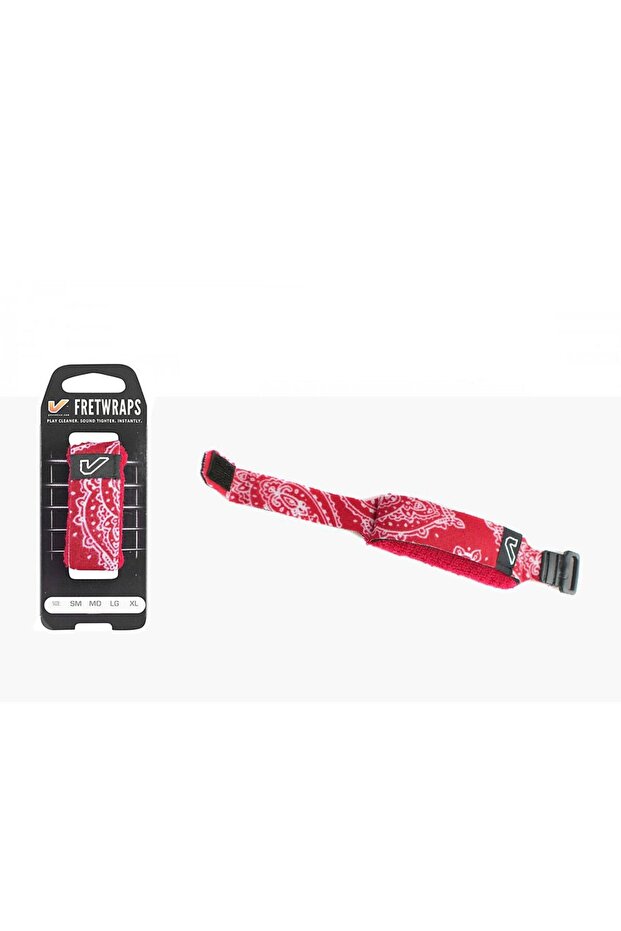 Fw1-Bnr-Md Fretwrap Red Bandana (Medium) | 5-String Bass and 7-String Guitar Compatible, as Desired