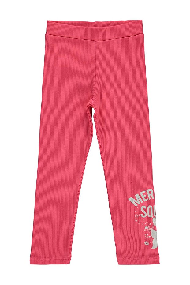 Mermaid Printed Leggings for 6-9 Years - Red