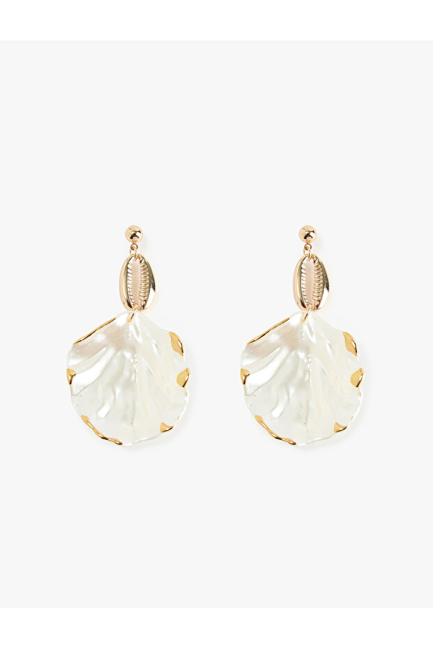 Large Size Seashell Earrings with Dangle