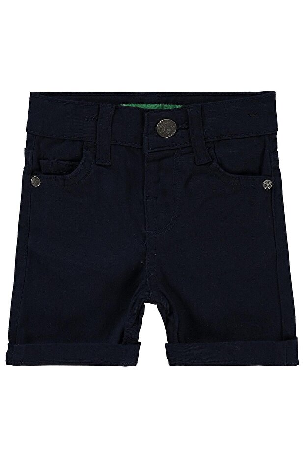 Gabardine 6-24 Months Shorts - Navy Blue