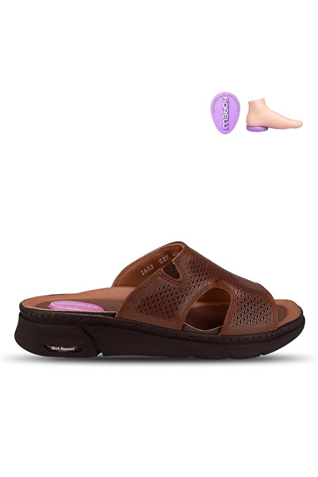 Hanna-G 1652 Women's Leather Comfort Slippers