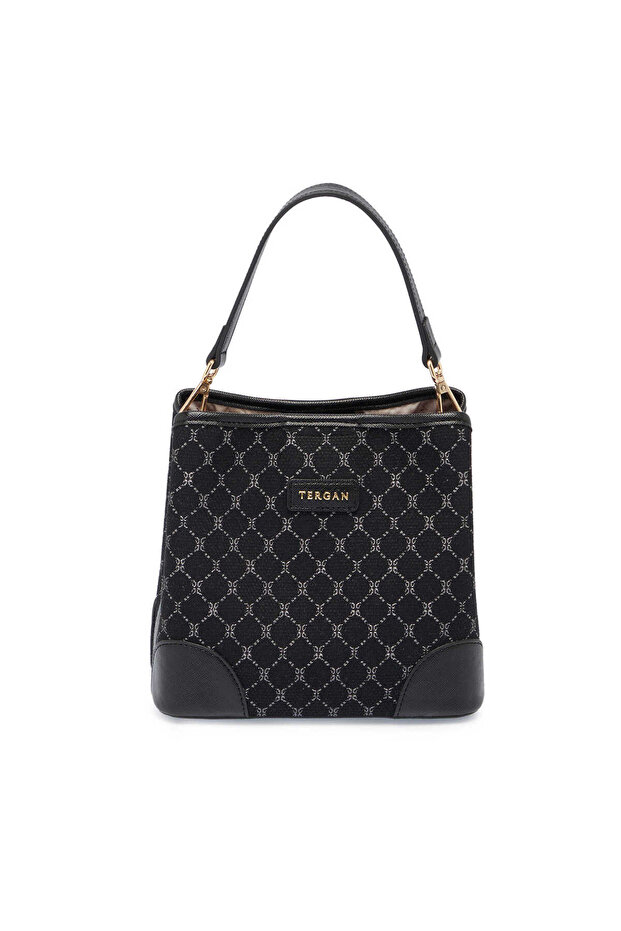 Black Textile Women's Shoulder Bag - S26Y1Twc0710-R0P