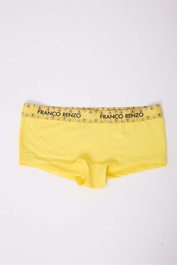 Cotton Lycra Printed Boyshort Set of 3 Women's Panties Yellow