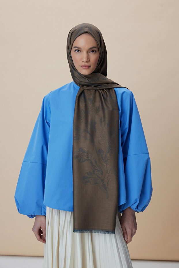 Jade Jacquard Modal Silk Shawl