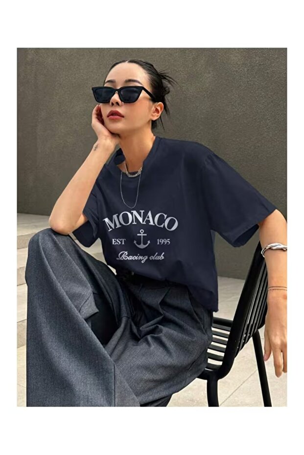 TRICOU DE DAMĂ CU INScripția MONACO - 3