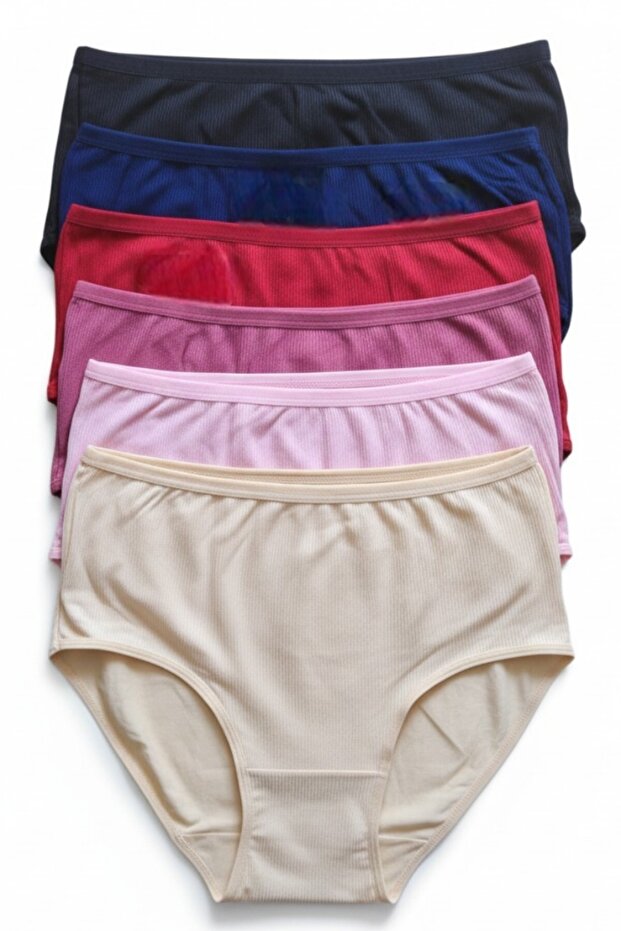 Elite Bambu Bato Colorful Women's Panties - High Waist Breathable Soft Texture 6 Pack 2Xl-3Xl