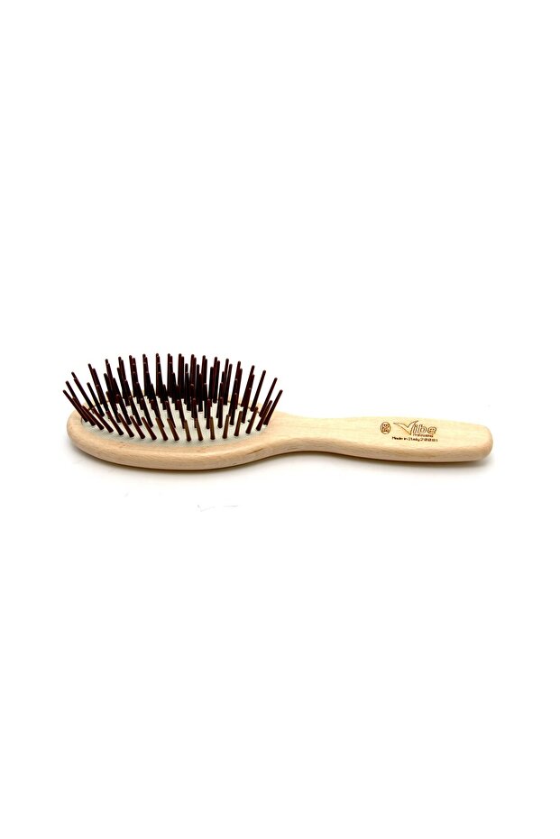Hair Brush Small Oval With Brown Plastic Pins