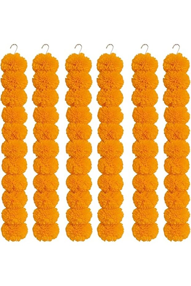 PHOOL MALA ORANGE 4 FEET 5PC