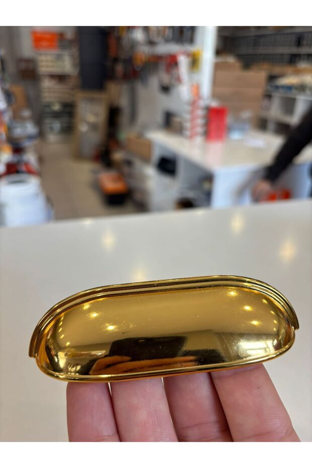 5Pcs Bag of Mussel Dish Handles 96 mm Gold Yellow Cabinet Drawer Wardrobe Furniture Handle