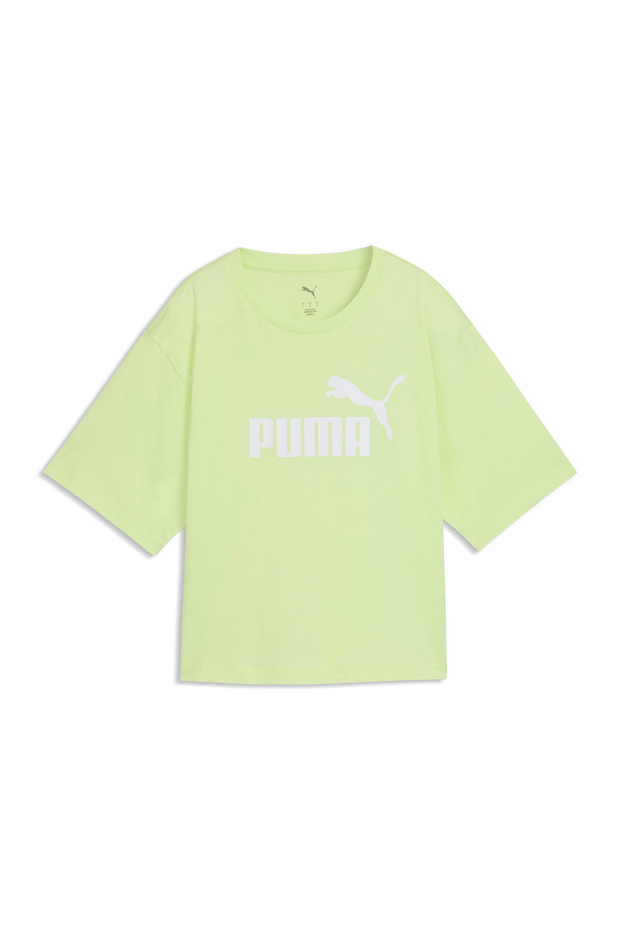 Essentials Cropped No 1 Logo Women's Green T-Shirt