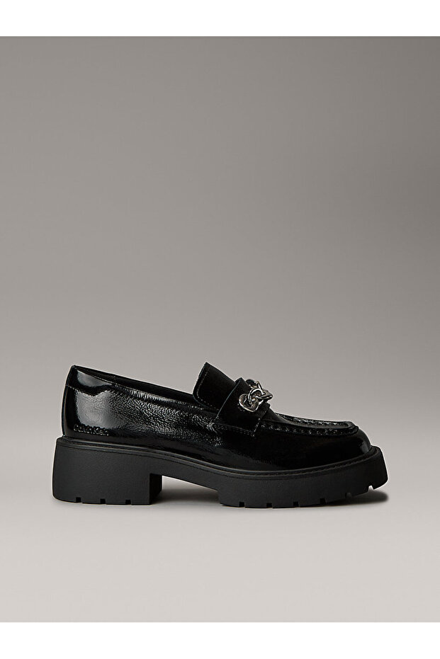 100% Goat Leather Black Women's Loafer Yw0Yw02044Beh