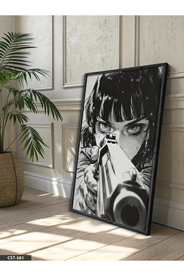 Target One Piece Black Wooden Framed Painting