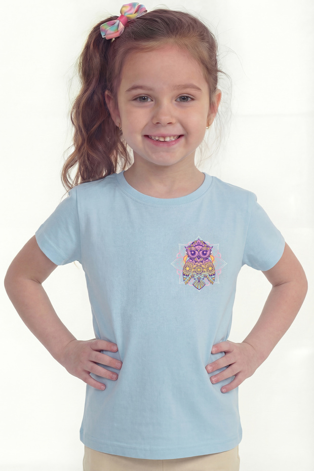 Girl's T-Shirt with Short Sleeves Printed B11