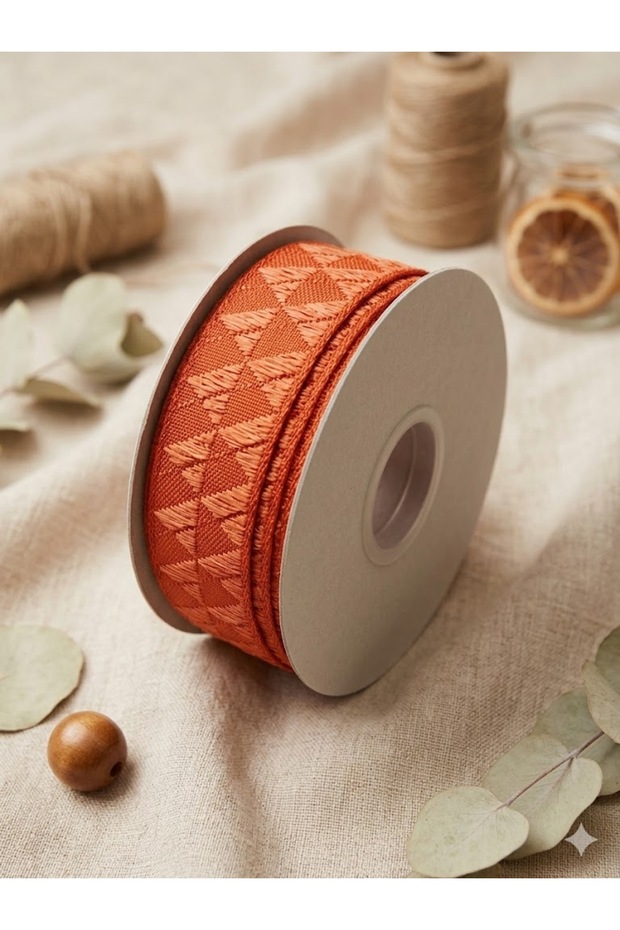French Jacquard Woven Ribbon 25mm - 25 Meters