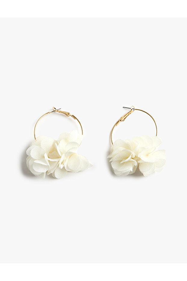 Flower Hoop Earrings